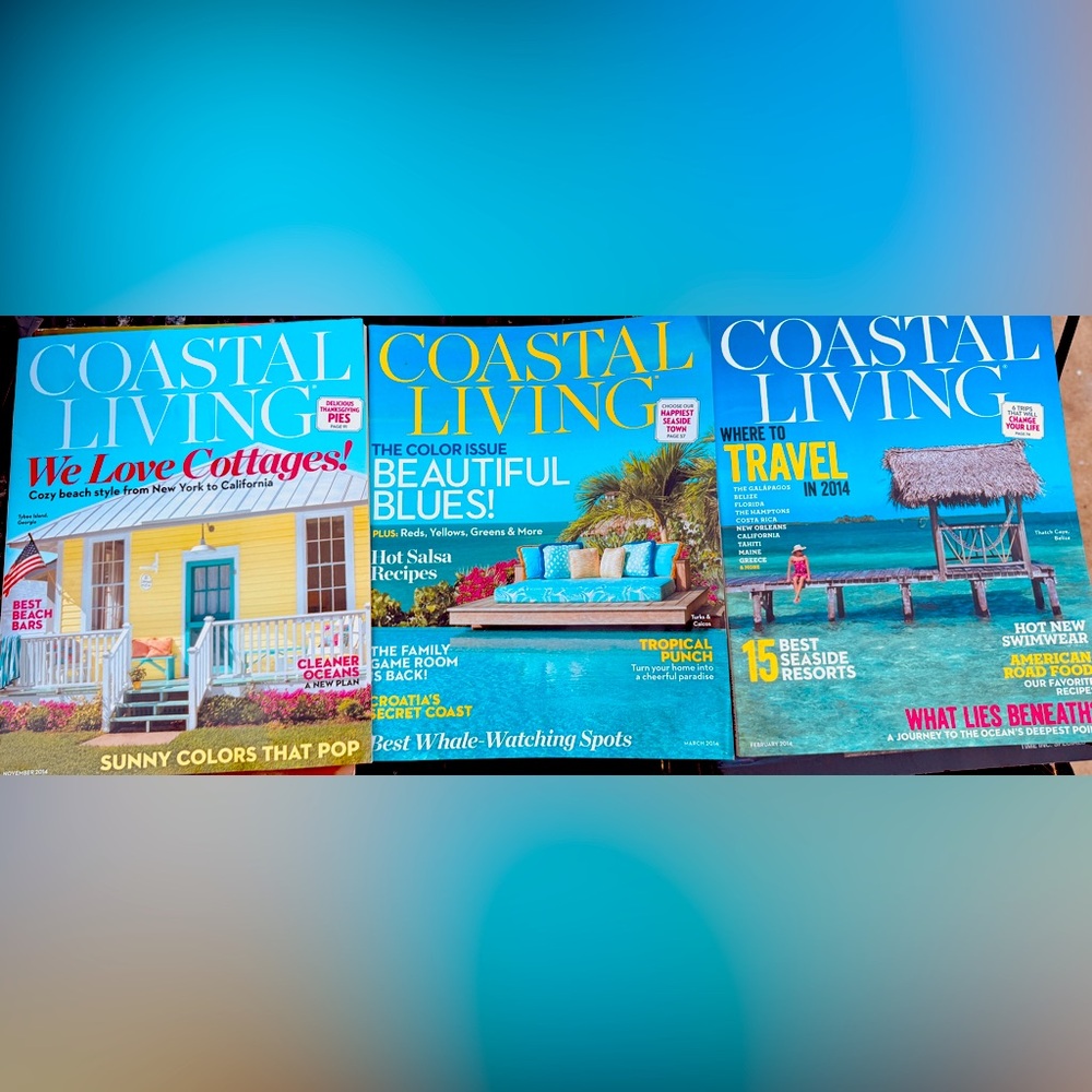 Coastal Living Magazines 2014
3 Magazines included